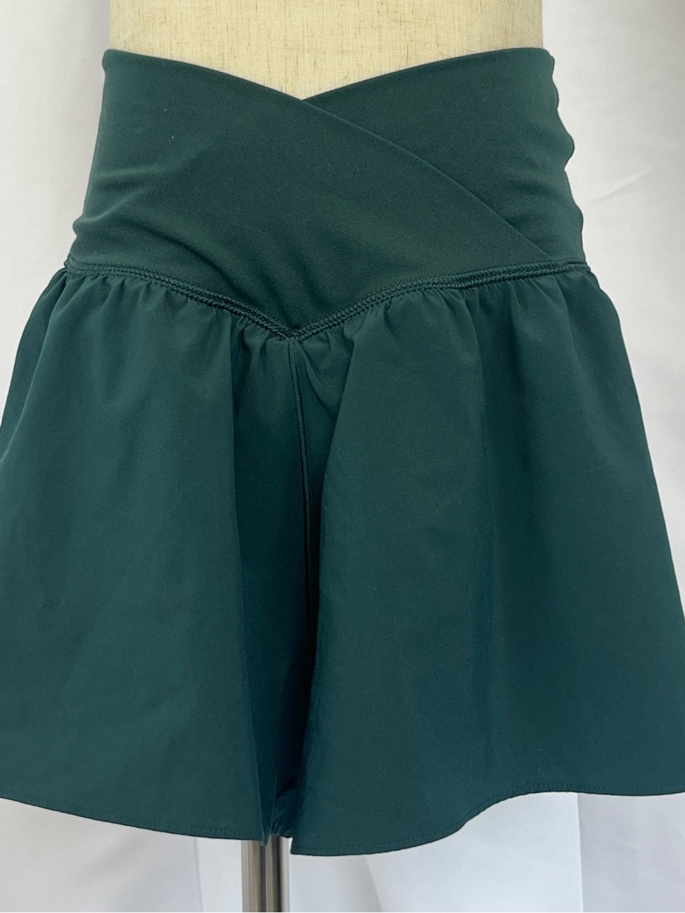 Aerie Dark Teal Cross-Front Skort
